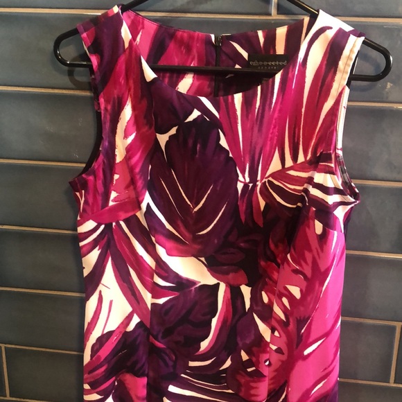 Connected apparel size 8 purple and white dress EUC - Picture 3 of 5